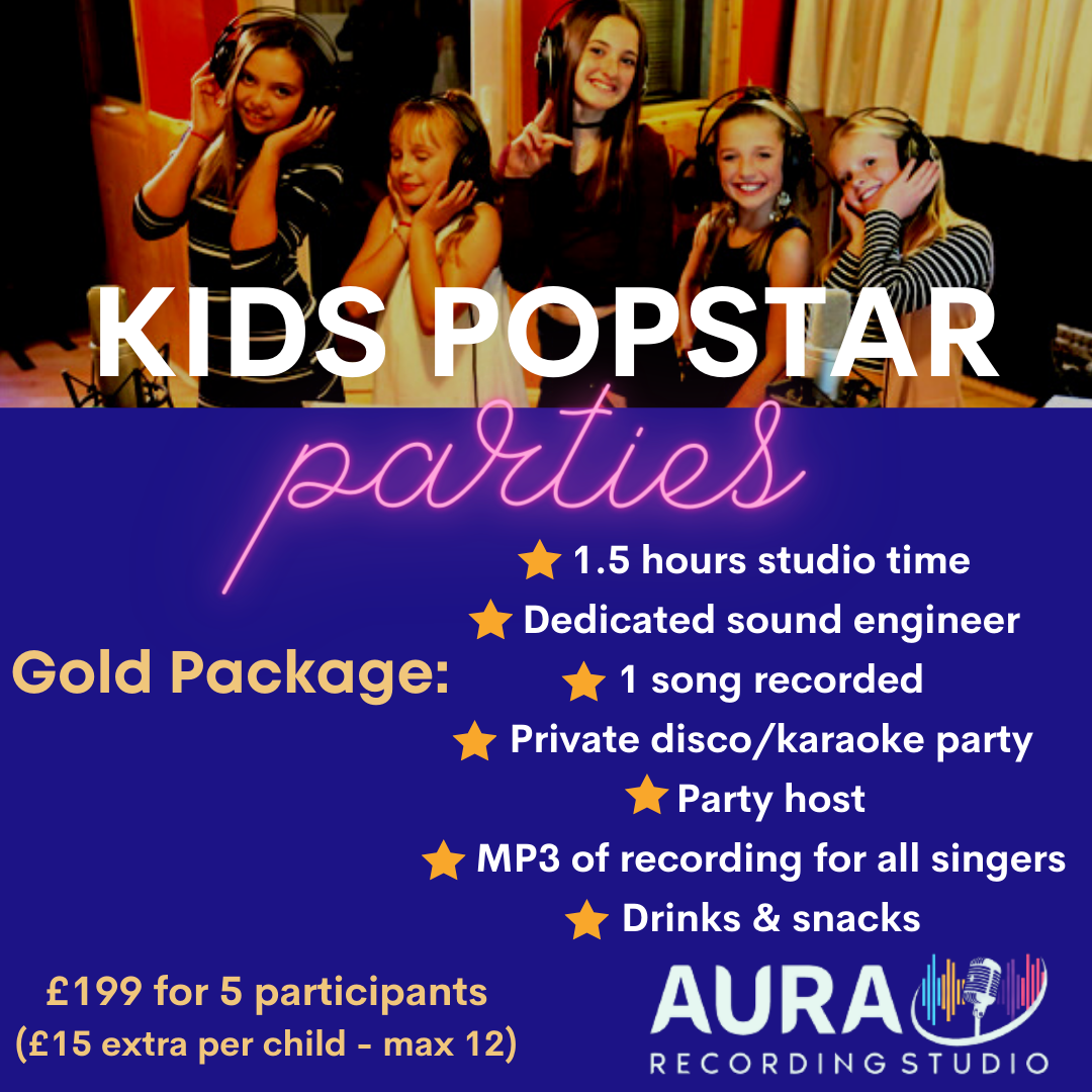 Kids Popstar Parties Gold Parties